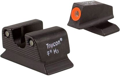 Picture of Trijicon 600624 Hd Night Sights- Beretta Px4 Black | Green Tritium Orange Outline Front Sight Green Tritium Black Outline Rear Sight 