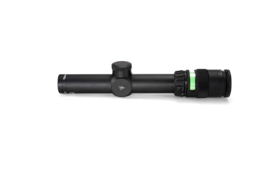 Picture of Trijicon 200071 Accupoint Black Hardcoat Anodized 1-4X 24Mm 30Mm Tube Illuminated Duplex Crosshair W/Green Dot Reticle 