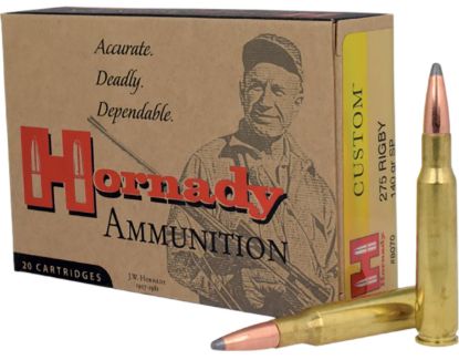 Picture of Hornady 8070 Custom 275 Rigby 140 Gr Interlock Spire Point 20 Per Box/ 10 Case 