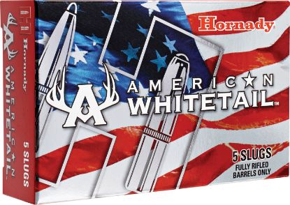 Picture of Hornady 86271 American Whitetail 12 Gauge 2.75" 1 Oz Interlock Slug Shot 5 Per Box/ 20 Case 