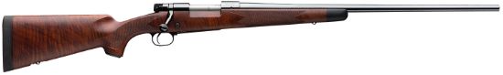 Picture of Winchester Repeating Arms 535203226 Model 70 Super Grade 270 Win Caliber With 5+1 Capacity, 24" Barrel, High Polished Blued Metal Finish & Satin Fancy Walnut Stock Right Hand (Full Size) 