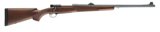 Picture of Winchester Guns 535204161 Model 70 Safari Express 375 H&H Mag 3+1 24" Satin Walnut Stock Matte Blued Right Hand 