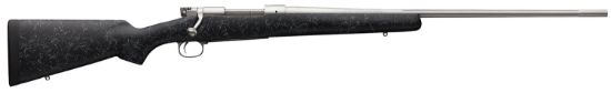 Picture of Winchester Repeating Arms 535206230 70 Extreme Weather 7Mm Rem Mag 3+1 26" Black W/Gray Webbing Fixed Bell & Carlson W/Aluminum Bedding Stock Matte Stainless Right Hand 