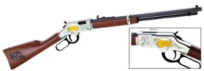 Picture of Henry H004af Golden Boy American Farmer Tribute 22 Short Caliber With 16 Lr/21 Short Capacity, 20" Octagon Barrel, Nickel-Plated Metal Finish & American Walnut Stock Right Hand 