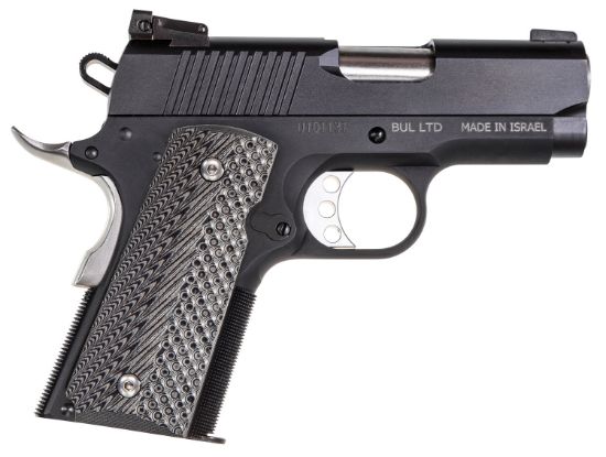 Picture of Magnum Research De1911u 1911U 45 Acp 6+1, 3" Black Steel Bull Barrel, Matte Black Serrated Carbon Steel Slide, Black Anodized Aluminum Frame W/Beavertail, Black/Gray G10 Grip, Grip Safety, Right Hand