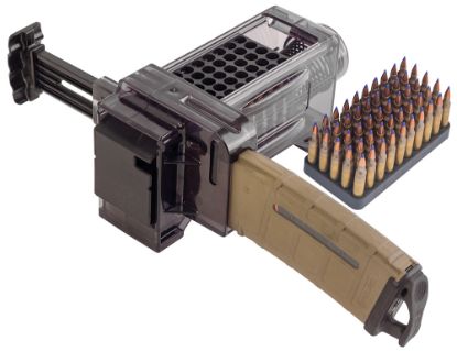 Picture of Caldwell 397488 Magazine Charger 223 Rem/204 Ruger/300 Bo/5.56X45mm Nato 50Rd Compatible W/Ar-15 Magazines Smoke Polycarbonate 