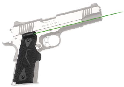 Picture of Crimson Trace 0141001 Lg-401G Front Activation Green Lasergrips Black 1911 Full Size 