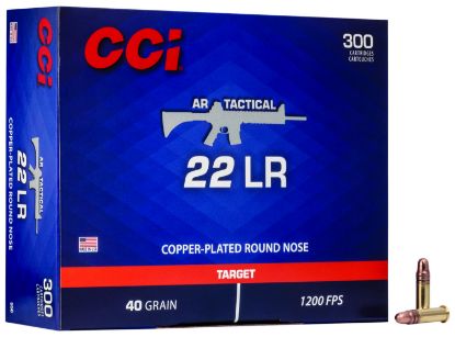 Picture of Cci 956 Ar Tactical 22 Lr 40 Gr Copper Plated Round Nose 300 Per Box/ 10 Case 