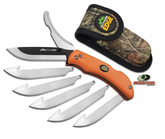 Picture of Outdoor Edge Ro20c Razorpro 3.50" Folding Razor/Gut Plain/Saw 420J2 Stainless Steel Blade Frn Orange Handle 