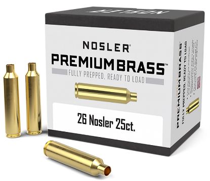 Picture of Nosler 10140 Premium Brass Unprimed Cases 26 Nosler Rifle Brass/ 25 Per Box 
