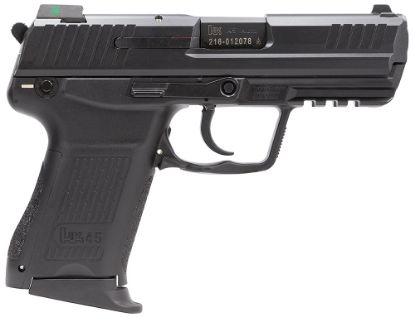 Picture of Hk 81000019 Hk45 V1 *Ma Compliant Compact 45 Acp 8+1 3.94" Black Black Serrated Slide Black Polymer Frame W/Picatinny Rail & Serrated Trigger Guard Black Interchangeable Backstrap Grips Ambidextrous 