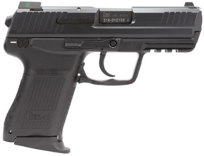 Picture of Hk 81000021 Hk45 V7 Lem Compact Frame 45 Acp 8+1, 3.94" Black Polygonal Rifled Barrel, Serrated Steel Slide, Polymer Frame W/Picatinny Rail, Black Interchangeable Backstrap Grip, Ambidextrous 