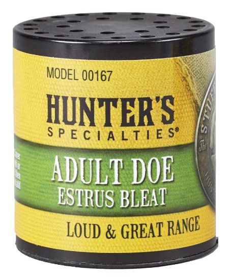 Picture of Hunters Specialties 00167 Adult Doe Estrus Can Call Doe Sounds Attracts Deer Black 