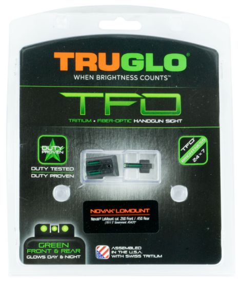 Picture of Truglo Tg131nti Tfo Black | Green Tritium & Fiber Optic Front Sight Green Tritium & Fiber Optic Rear Sight 