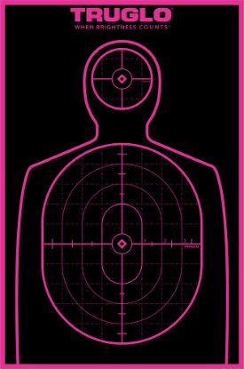 Picture of Truglo Tg13p6 Tru-See Splatter Target Black/Pink Self-Adhesive Paper Heavy Paper Yes Impact Enhancement Pink 6 Pack Includes Pasters 