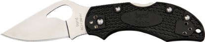 Picture of Spyderco By10pbk2 Byrd Robin 2 Lightweight 2.43" Folding Drop Point Plain 8Cr13mov Ss Blade Black Bi-Directional Texturing Frn Handle Includes Pocket Clip 