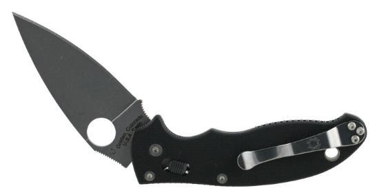 Picture of Spyderco C101gp2 Manix 2 3.37" Folding Drop Point Plain Cpm S30v Ss Blade Black G10 Handle Includes Pocket Clip 