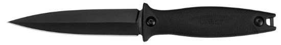 Picture of Kershaw 4007 Secret Agent 4.40" Fixed Spear Point Plain Black Oxide 8Cr13mov Ss Blade Black Glass-Filled Nylon Handle Includes Sheath 