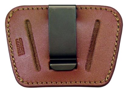Picture of Homeland Hl036brn Concealment Iwb/Owb Brown Leather Belt Loop/Clip Fits Small/Med Semi-Auto Ambidextrous 