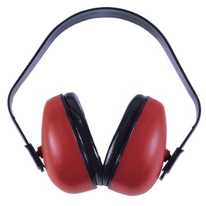 Picture of Radians Df0310hc Def-Guard Muff Polymer 23 Db Over The Head Black/Red Adult 1 Pair 