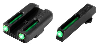 Picture of Truglo Tg131gt1a Tfo Green Fiber Optic/Tritium Front & Rear/Black Nitride Fortress Frame, Compatible W/Glock 42/43/43X/48 Except Mos, Front Post/Rear Dovetail Mount 