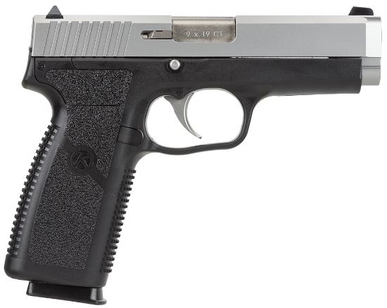 Picture of Kahr Arms Ct9093 Ct9 9Mm Luger 8+1, 4" Stainless Steel Barrel, Matte Serrated Stainless Steel Slide, Black Polymer Frame, Black Textured Polymer Grip, No Safety, Right Hand 