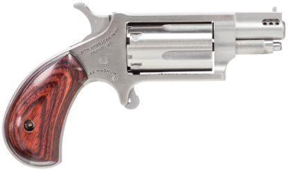 Picture of North American Arms Naa22msp Mini-Revolver 22 Wmr 5 Shot 1.13" Ported Barrel, Overall Stainless Steel Finish, Rosewood Birdshead Grip 