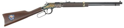 Picture of Henry H004tt Golden Boy Trucker's Tribute 22 Short, 22 Long Or 22 Lr Caliber With 16 Lr/21 Short Capacity, 20" Blued Barrel, Nickel-Plated Metal Finish & American Walnut Stock Right Hand (Full Size) 