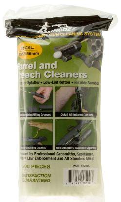 Picture of Ramrodz 22300 Barrel & Breech Cleaning Swabs 22 Cal Rifle Firearm Cotton/Bamboo 8" Long 300 Per Bag 