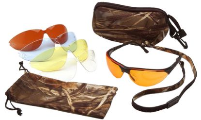 Picture of Pyramex Duclam1 Ducks Unlimited Shooting Kit Adult Clear/Amber/Orange/Vermilion/Sunblock Bronze Lens Anti-Fog Matte Black Frame 