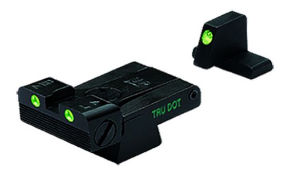 Picture of Meprolight Usa 215163101 Tru-Dot Black | Green Tritium Front Sight Green Tritium Adjustable Rear Sight 