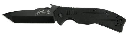 Picture of Kershaw 6044Tblk Cqc 8K 3.50" Folding American Tanto Plain Black Oxide 8Cr14mov Ss Blade Black G10 Handle Includes Pocket Clip 