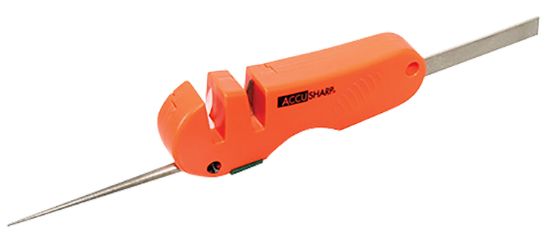 Picture of Accusharp 028C 4-In-1 Sharpener Hand Held Coarse Tungsten Sharpener Orange 