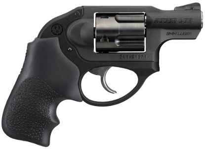 Picture of Ruger 5456 Lcr Small Frame 9Mm Luger 5Rd 1.87" Matte Black Steel Barrel, Black Pvd Cylinder, Matte Black Stainless Steel Frame, Black Hogue Tamer Monogrip Grip, Concealed Hammer 