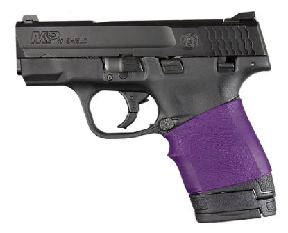 Picture of Hogue 18006 Handall Jr. Grip Sleeve Made Of Rubber With Textured Purple Finish For Ruger Lcp 