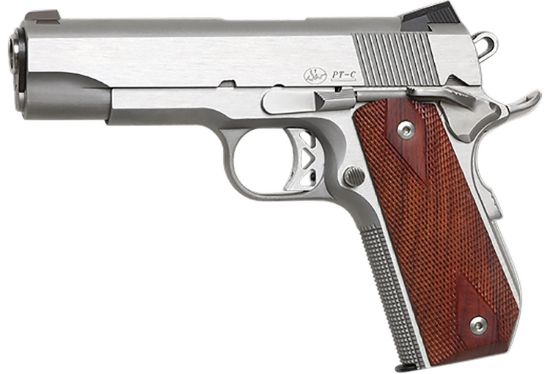 Picture of Dan Wesson 01912 Commander Classic *Ca Compliant 45 Acp 8+1 4.25" Stainless Match Grade Barrel, Brushed Stainless Steel Serrated Slide & Bobtail Frame, Wood Grip, Ambidextrous 