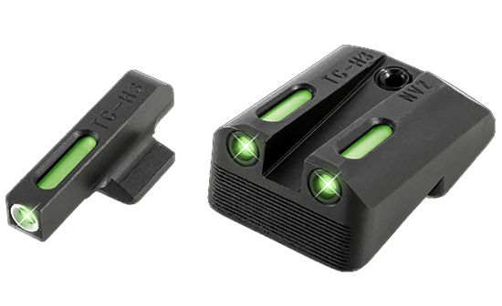 Picture of Truglo Tg13nv2a Tfx Black | Green Tritium & Fiber Optic White Outline Front Sight Green Tritium & Fiber Optic Rear Sight 