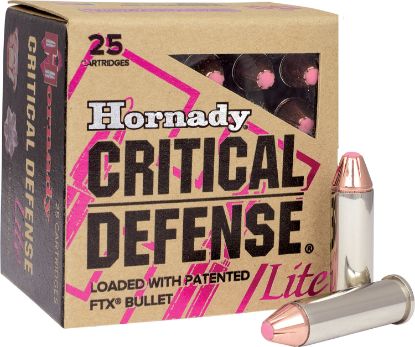 Picture of Hornady 90240 Critical Defense Lite 9Mm Luger 100 Gr Hornady Flex Tip Expanding 25 Per Box/ 10 Case 