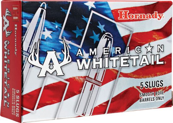 Picture of Hornady 86234 American Whitetail 12 Gauge 2.75" 1 Oz Rifled Slug Shot 5 Per Box/ 20 Case 