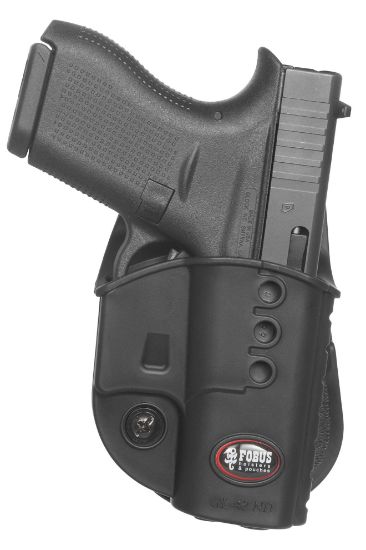 Picture of Fobus Gl42nd Passive Retention Evolution Owb Black Polymer Paddle Fits Glock 42 Right Hand 