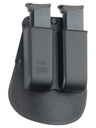 Picture of Fobus 6922P Double Mag Pouch Black Polymer Paddle Compatible W/ Single Stack 