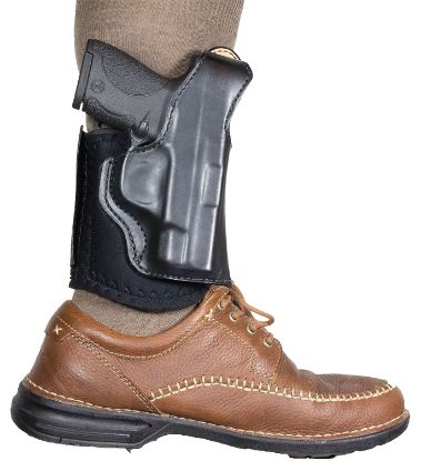 Picture of Desantis Gunhide 014Pcx7z0 Die Hard Rig Ankle Black Leather/Sheepskin Ankle Fits S&W M&P Shield 9/40 Right Hand 