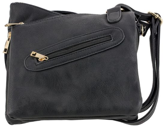 Picture of Bulldog Bdp030 Cross Body Purse W/Holster Black Leather For Small Autos & Revolvers Ambidextrous Hand 