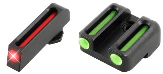 Picture of Truglo Tg131g3 Fiber-Optic Red Red Fiber Optic Front/Green Fiber Optic Rear/Black Nitride Fortress Frame, Compatible W/Glock 42/43/43X/48 Except Mos, Front Post/Rear Dovetail Mount 