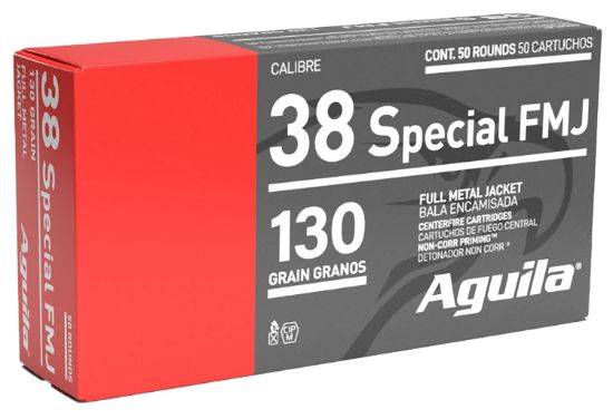 Picture of Aguila 1E382521 Target & Range Handgun 38Special 130Gr Full Metal Jacket 50 Per Box/20 Case 