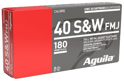 Picture of Aguila 1E402110 Target & Range Handgun 40S&W 180Gr Full Metal Jacket 50 Per Box/20 Case 