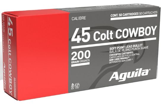 Picture of Aguila 1E454319 Cowboy Action 45Colt 200Gr Soft Point 50 Per Box/10 Case 