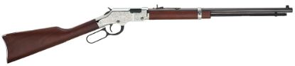 Picture of Henry H004sem Silver Eagle 22 Wmr Caliber With 12+1 Capacity, 20.50" Blued Barrel, Nickel-Plated Metal Finish & American Walnut Stock Right Hand (Full Size) 