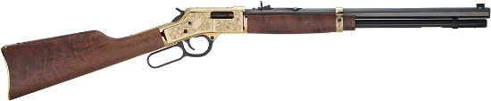 Picture of Henry H006cd3 Big Boy Deluxe 3Rd Edition Full Size 45 Colt (Lc) 10+1 20" Blued Octagon Barrel Polished Brass Engraved Brass Receiver American Walnut Right Hand 