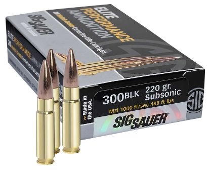 Picture of Sig Sauer E300a220 Elite Match Grade 300 Blackout 220 Gr Open Tip Match 20 Per Box/ 25 Case 